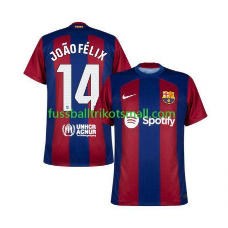 Fußballtrikots FC Barcelona Joao Felix 14 2023-2024 Kurzarm Heimtrikotsatz kaufen